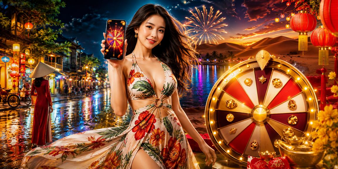 Người dùng tại Mũi Né tham gia chương trình lucky draw mùa Tết trên g60